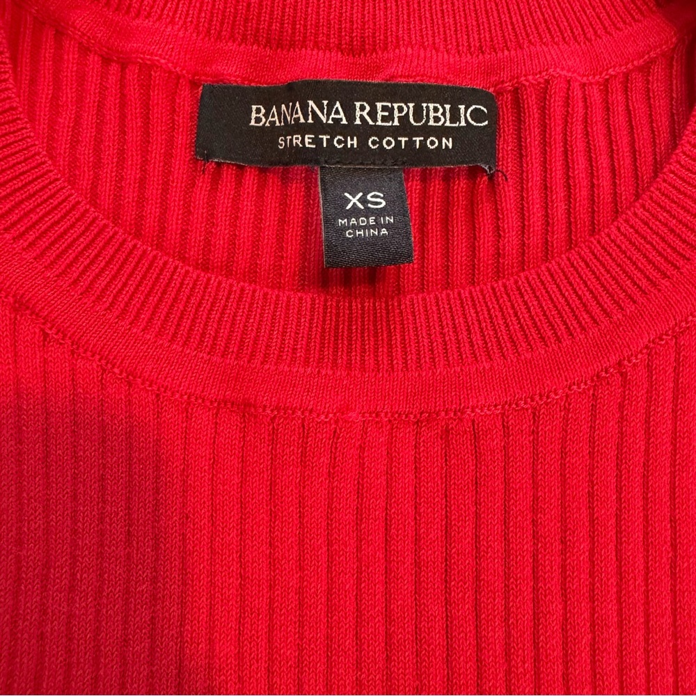 Banana Republic Red Short Sleeve Tee Size XS - Picture 5 of 6